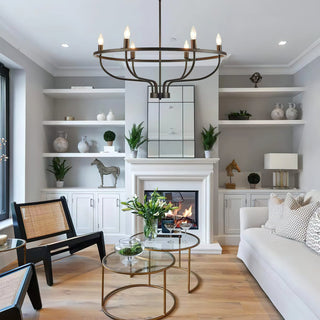 Gretchen Minimalist Circular Metal Chandelier