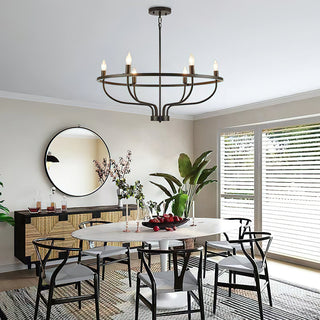 Gretchen Minimalist Circular Metal Chandelier