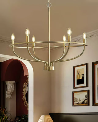Gretchen Minimalist Circular Metal Chandelier