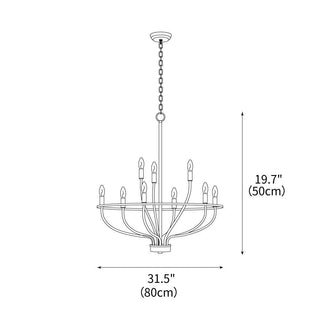 Greyson Minimalist Brass Chandelier