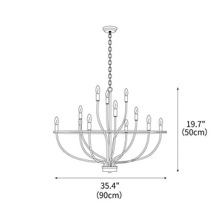 Greyson Minimalist Brass Chandelier