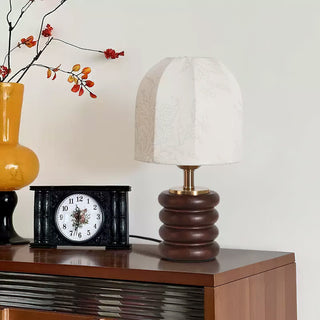 Greyson Sculpted Wood Fabric Table Lamp