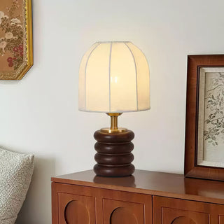 Greyson Sculpted Wood Fabric Table Lamp