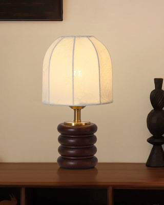 Greyson Sculpted Wood Fabric Table Lamp