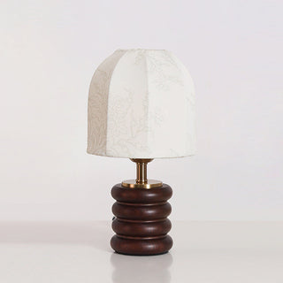 Greyson Sculpted Wood Fabric Table Lamp