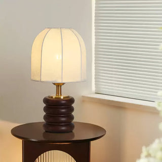 Greyson Sculpted Wood Fabric Table Lamp