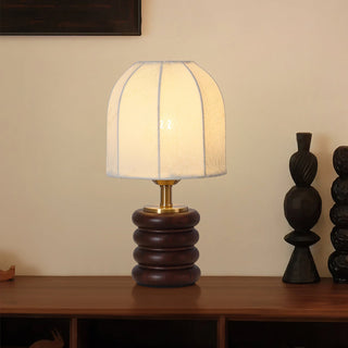 Greyson Sculpted Wood Fabric Table Lamp