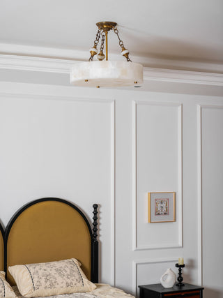 Auremont Alabaster Brass Ceiling Light