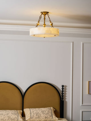 Auremont Alabaster Brass Ceiling Light