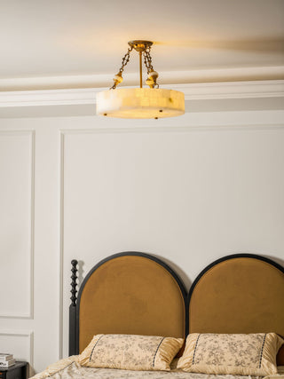 Auremont Alabaster Brass Ceiling Light