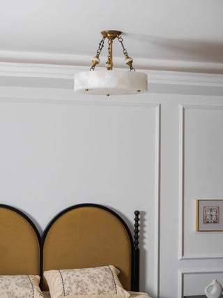 Auremont Alabaster Brass Ceiling Light