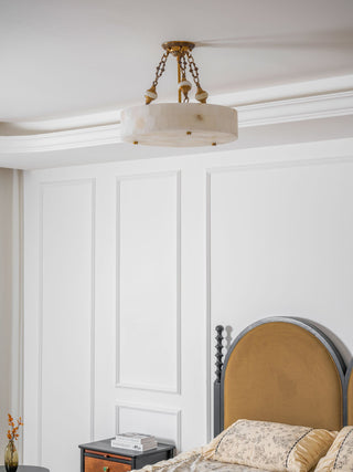 Auremont Alabaster Brass Ceiling Light