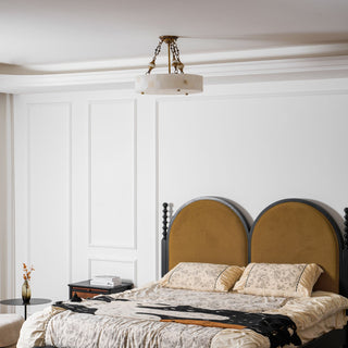 Auremont Alabaster Brass Ceiling Light