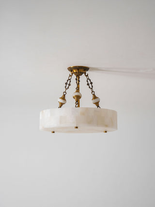 Auremont Alabaster Brass Ceiling Light