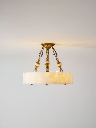 Auremont Alabaster Brass Ceiling Light
