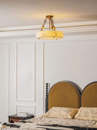 Auremont Alabaster Brass Ceiling Light