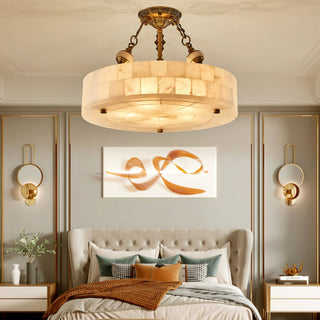 Auremont Alabaster Brass Ceiling Light