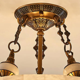 Auremont Alabaster Brass Ceiling Light