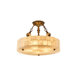 Auremont Alabaster Brass Ceiling Light