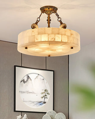 Auremont Alabaster Brass Ceiling Light