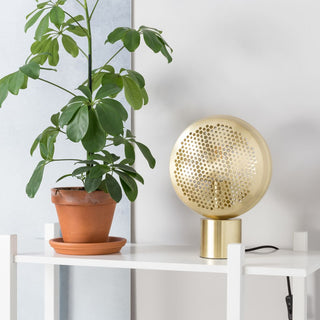 Soren Modern Brass Perforated Table Lamp