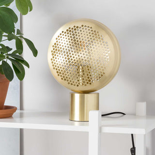 Soren Modern Brass Perforated Table Lamp
