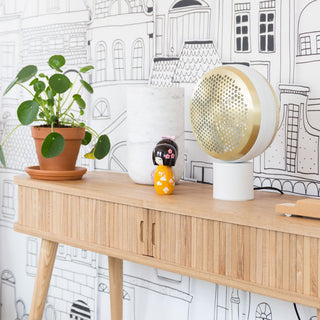 Soren Modern Brass Perforated Table Lamp