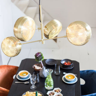Vesper Modern Brass Perforated Chandelier