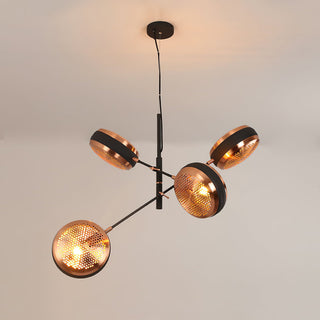 Vesper Modern Brass Perforated Chandelier