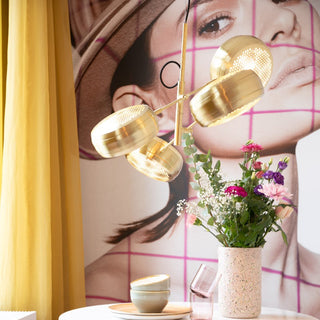 Vesper Modern Brass Perforated Chandelier