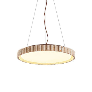 Grove Circle Wabi-Sabi Travertine Pendant Light