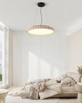 Grove Circle Wabi-Sabi Travertine Pendant Light