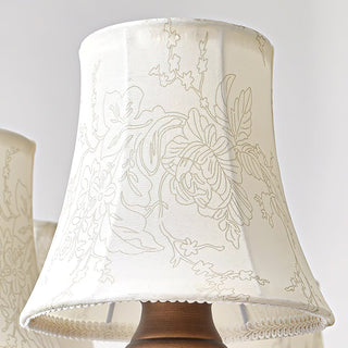 Lila Traditional Wood Fabric Chandelier