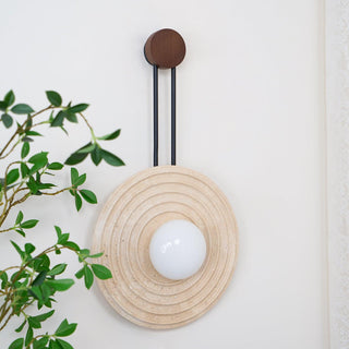 Growth Ring Contemporary Travertine Wall Light
