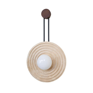 Growth Ring Contemporary Travertine Wall Light