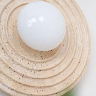 Growth Ring Contemporary Travertine Wall Light