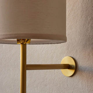 Gustav Brass Wood Shelf Wall Light