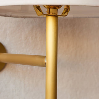 Gustav Brass Wood Shelf Wall Light