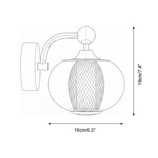 Quill Vintage Glass Wall Lamp