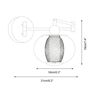 Quill Vintage Glass Wall Lamp