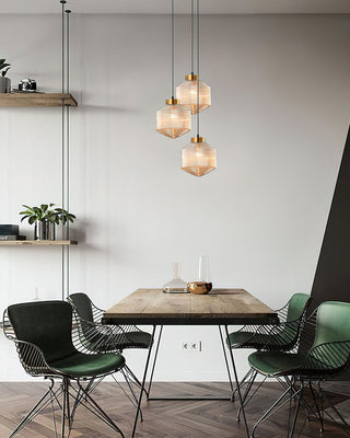 Hailie Modern Brass Glass Pendant Light