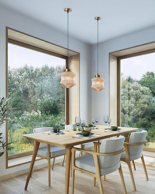 Hailie Modern Brass Glass Pendant Light
