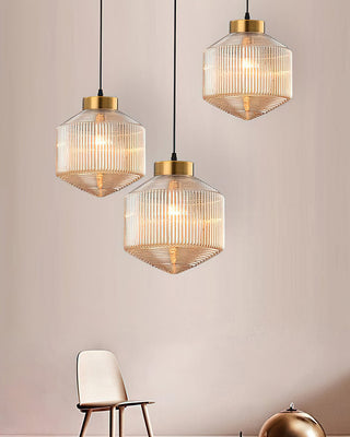 Hailie Modern Brass Glass Pendant Light