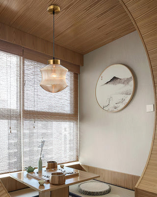 Hailie Modern Brass Glass Pendant Light