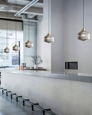 Hailie Modern Brass Glass Pendant Light