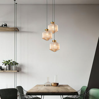 Hailie Modern Brass Glass Pendant Light