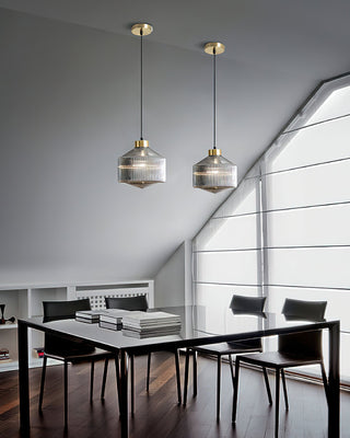 Hailie Modern Brass Glass Pendant Light