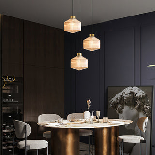Hailie Modern Brass Glass Pendant Light