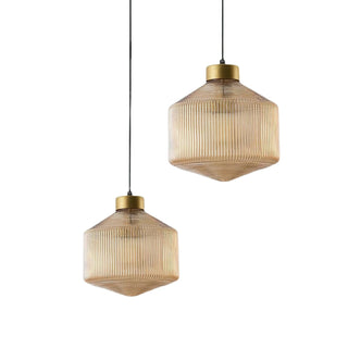 Hailie Modern Brass Glass Pendant Light