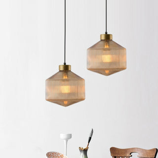 Hailie Modern Brass Glass Pendant Light